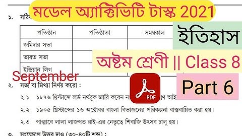 class 8 history model activity task part 6