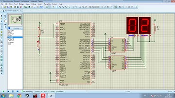 Proteus,  decoder 7447, display 7 segmentos