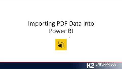 Importing PDF Data Into Power BI