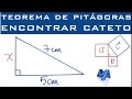 Teorema de Pitágoras | Encontrar un cateto