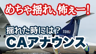 TOKI AIR CA機内アナウンス　丘珠空港到着【IBA-AIR】