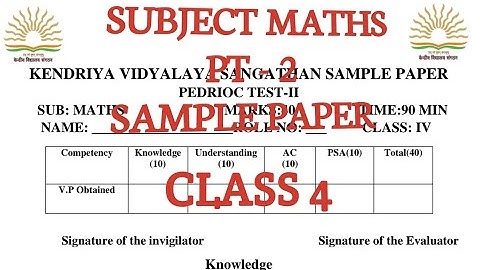 kvs Class 4 pt-2 question paper/ cbse #maths #class4 #pt2 #kvpt2 #kvexam @KVS360