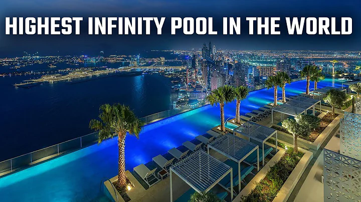 The highest infinity pool in the world | Address Beach Resort | Guinness World Records #addressbeach