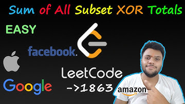 Sum of All Subset XOR Totals | LEETCODE - 1863 | Easy solution