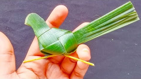 Coconut leaf bird/how to make bird with coconut leaf/step by step tutorial