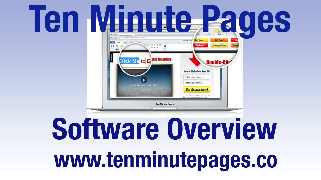 Ten Minute Pages Bonus Video - Best landing & squeeze page marketing software