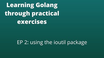 Golang Beginner Exercises |  Reading and Writing with package ioutil