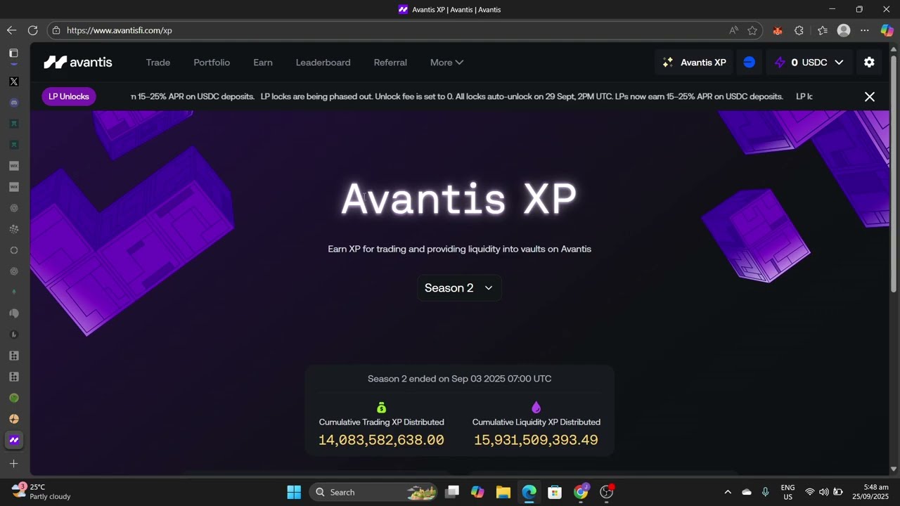 AVANTIS PERP DEX Airdrop. 80m AVNT Up For Grabs. Be Early