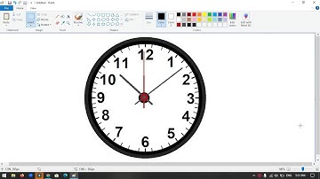 How to Draw Clock using MS Paint | How to draw on your computer