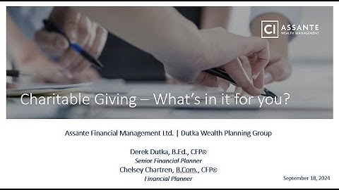 Charitable Giving Webinar