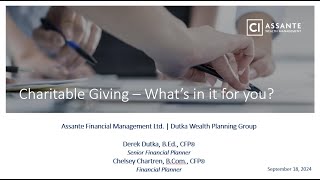 Charitable Giving Webinar
