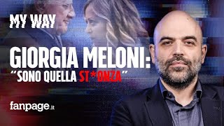 Saviano racconta il rapporto di Meloni con le critiche e la censura: 