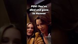 Meredith Marks of RHOSLC and Countess Luann De Lesseps of RHONY singing on an elevator 💀
