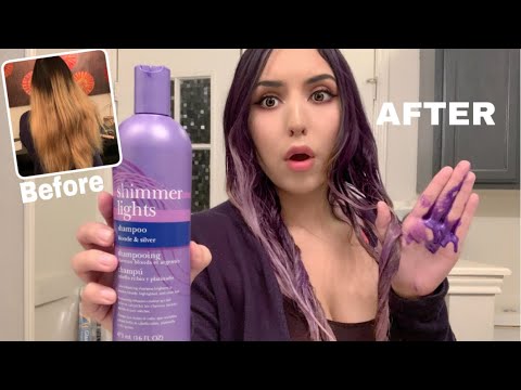 shampoo purple before after