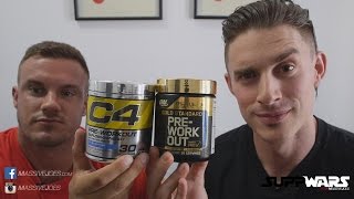 Optimum Nutrition Gold Standard Pre Workout V Cellucor C4 G4 Comparison | MassiveJoes.com SUPPWARS