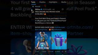 Free Fortnite Backbling 🥳 #fyp #fortnite #fortniteleaks #hypex #shiina #fortnitefreerewards
