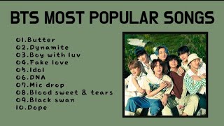 BTS TOP 10 MOST POPULAR SONGS | 방탄소년단의 가장 인기 있는 노래 10곡