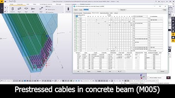 Prestressed cables in concrete beam M005