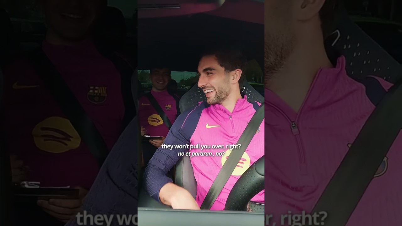 Barça players test the @CUPRAOfficial Raval through the streets of Barcelona 🚦#CUPRARaval ⚡#shorts