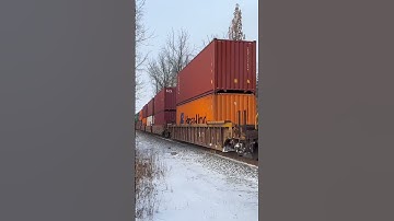 Here’s CPKC 118 rolling through Alliston Ontario with KCS Gray Ghost 4544 trailing second