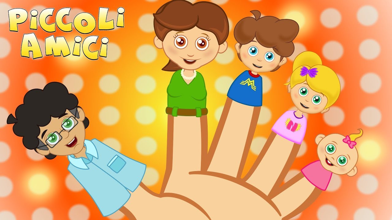 La Famiglia Delle Dita Canzoni Per Bambini Con Piccoli Amici Youtube