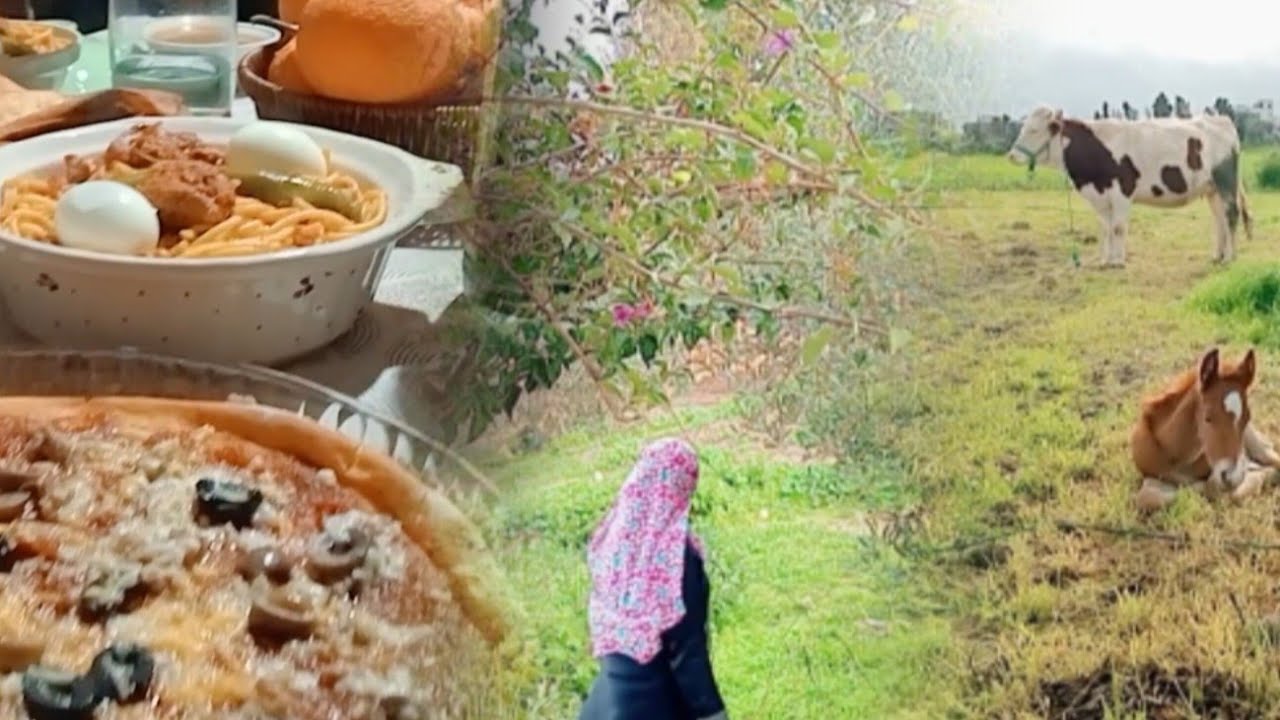 أجواء ريفيه رمضانيه/طبخ اطباق بسيطه ومتنوعه