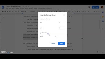 Formatting an MLA Works Cited Page in Google Docs