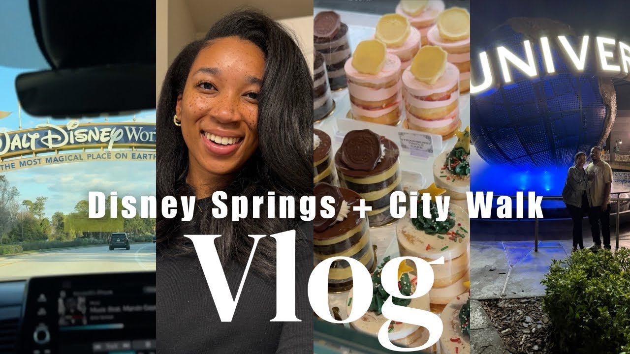 VLOG | DISNEY SPRINGS + CITY WALK ORLANDO FLORIDA FOR THE HOLIDAYS, CHURROS, VOODOO DOUGHNUTS