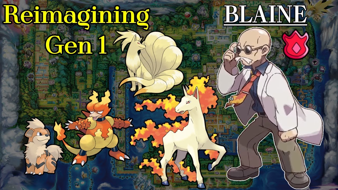 БЛЕЙН | Переосмысленные покемоны | Лидеры спортзалов первого поколения
