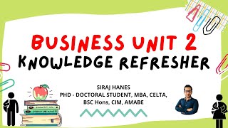 Edexcel Business Unit 2 - Syllabus/Knowledge Refresher Workshop