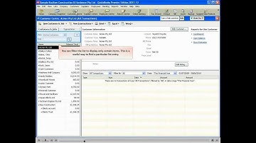 New Features QuickBooks 2011-2012 Advanced Search for Customers and Suppliers