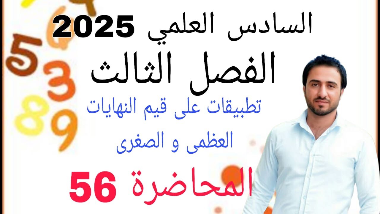 56-الفصل الثالث / تطبيقات التفاضل/ تطبيقات على قيم النهايات العظمى و الصغرى المحلية/ أ.حيدر هاشم