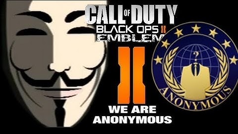 Black Ops 2 Emblem - Anonymous / V for vendetta - COD Tutorial