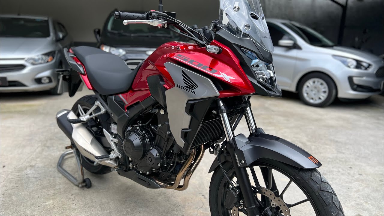 Detalhes Honda CB 500X 2022 Vermelha perolizada - YouTube