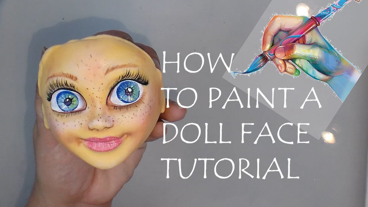HOW TO PAINT A DOLL FACE COLD PORCELAIN FONDANT TOPPER CLAY