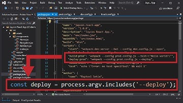 Webpack Tips - How to Define Variables in NPM Scripts (in package.json file)
