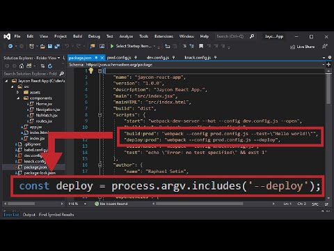 Webpack Tips - How to Define Variables in NPM Scripts (in package.json file)