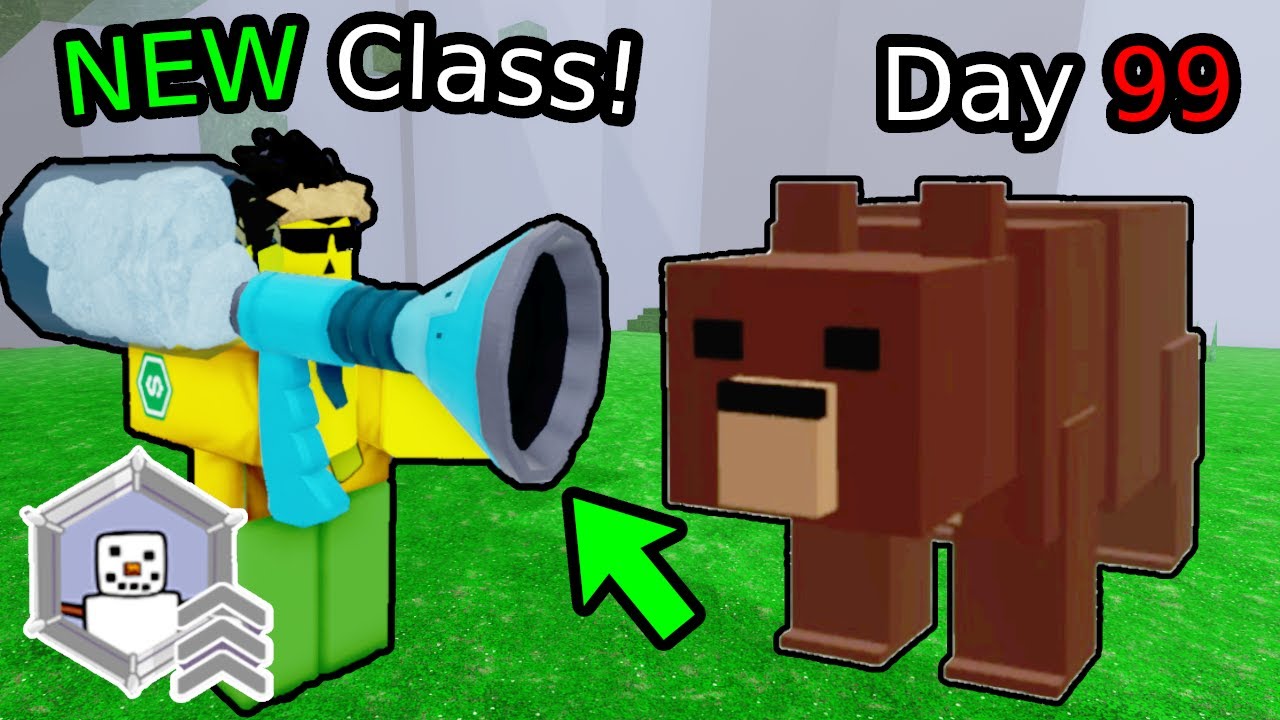 I Finally Beat Day 99 With the NEW Snowman Class!