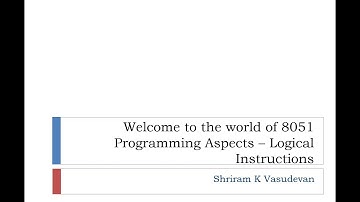 14_1. 8051 - Logical Instructions