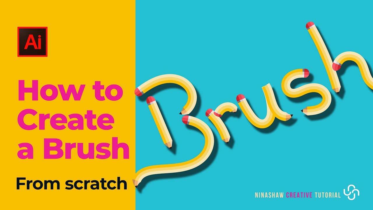 How to Create a Brush Pencil Illustrator Tutorial YouTube