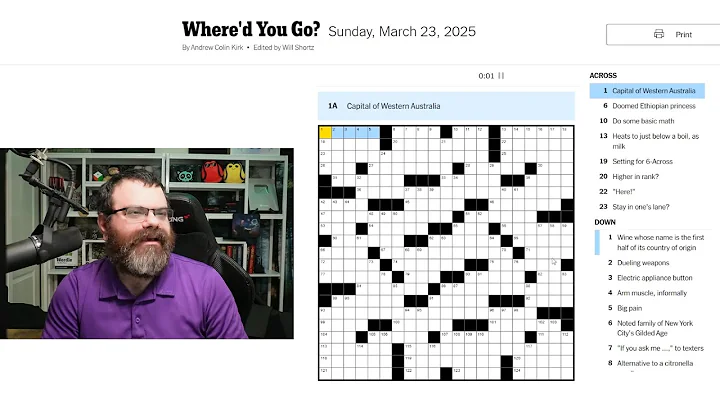 Learning Crossword Week 44 | NYT Crossword Sunday March 23rd, 2025