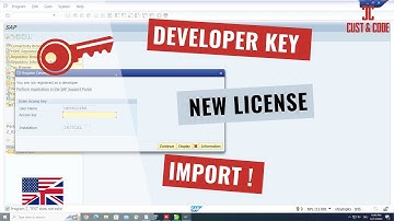 SAP Developer Key Question - Import New License - ABAP Programming [english]
