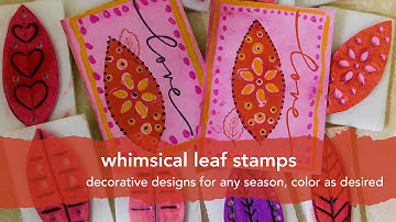 Whimsical Leaf Stamps - Espresso Press Design #crafthacks #papercrafts