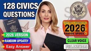 USCIS Interview 2026: 128 Civics Questions in RANDOM ORDER + FULL ANSWERS (N-400)