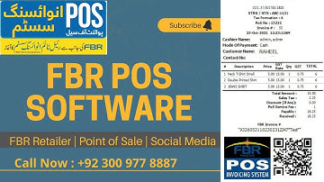FBR POS Integration | Retail POS software | FBR Integrated point of sale system | FBR Billing system