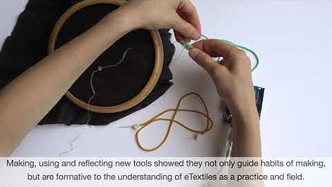 The Matter of Tools: Designing, Using, and Reflecting on New Tools for Emerging eTextile Craft ...