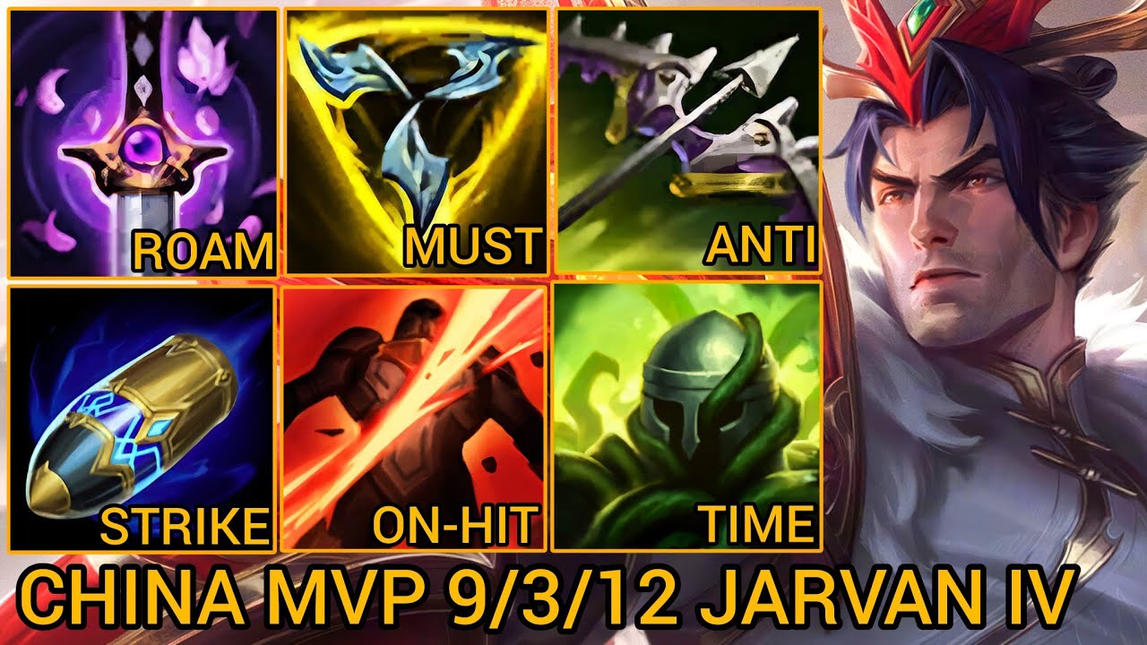 Jarvan IV 9/3/12 MVP S Rating Jungler - China Server Wild Rift High Elo Tier Builds & Runes