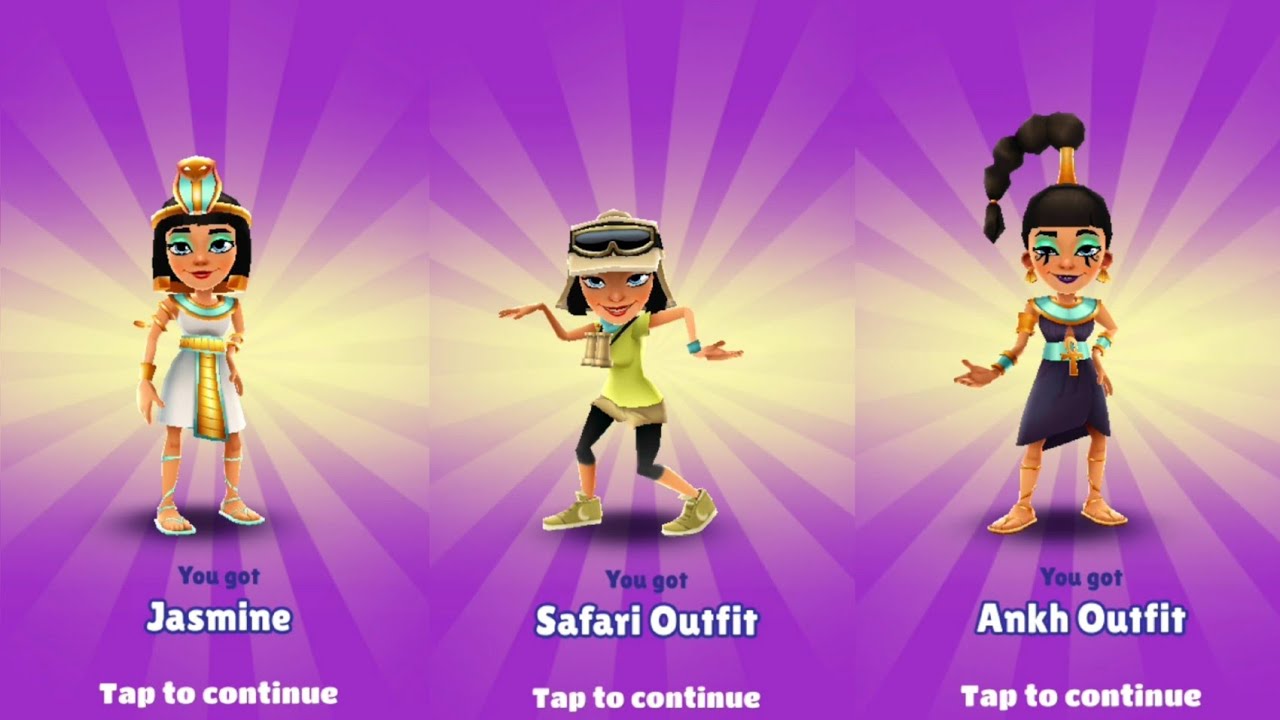 SUBWAY SURFERS TOKYO 2021: UNLOCKED JASMINE's SAFARI & ANKH OUTFIT