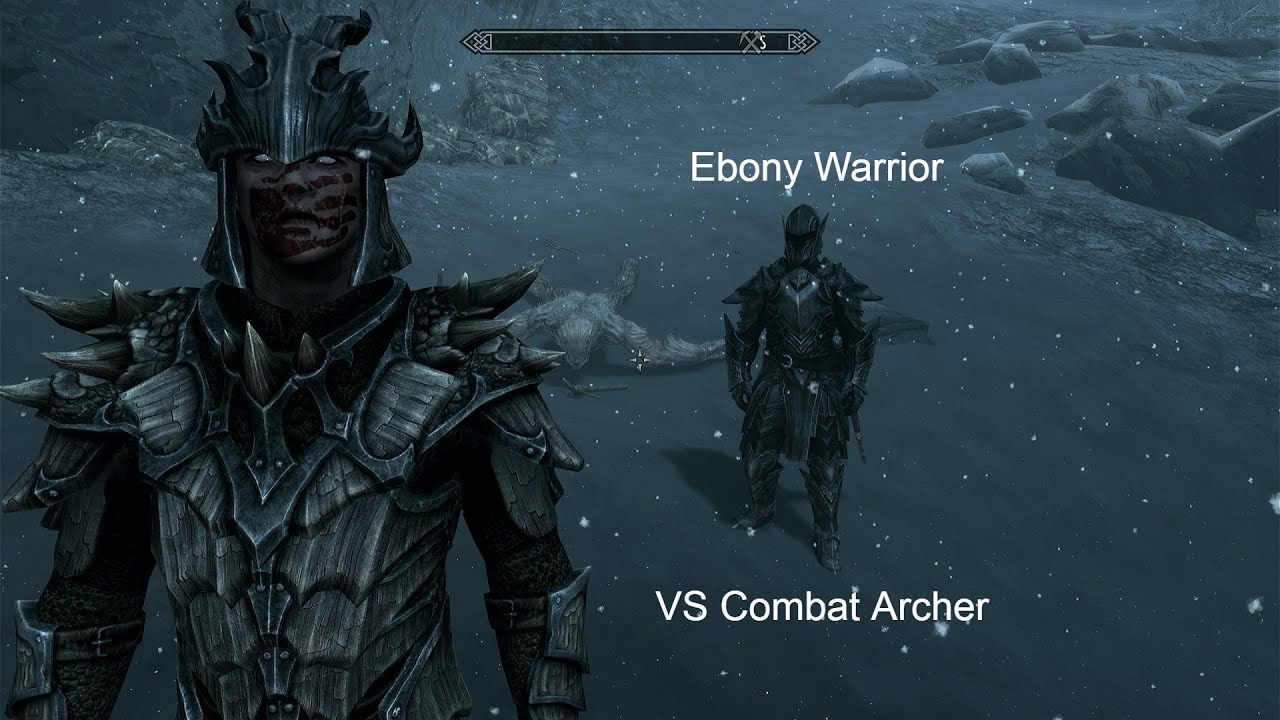 Skyrim Max Level 252 VS Ebony Warrior (Combat Archer)