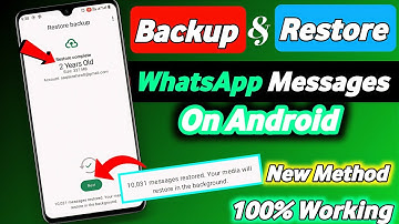 WhatsApp Chat Backup & Restore (2024) | How To Backup & Restore WhatsApp Messages On Android